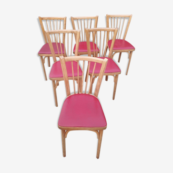 6 chaises Baumann bistrot vintage