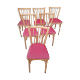 6 chaises Baumann bistrot vintage