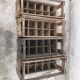 Lot of 4 vintage old wooden bottle racks