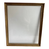 Old large glazed carved wooden frame