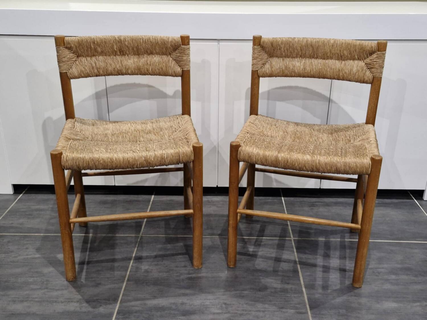 Pair of Dordogne chairs by Robert Sentou, 1950s