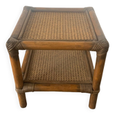 Rattan cabin end bedside table
