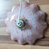 Red marbled pendant lamp