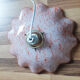 Red marbled pendant lamp