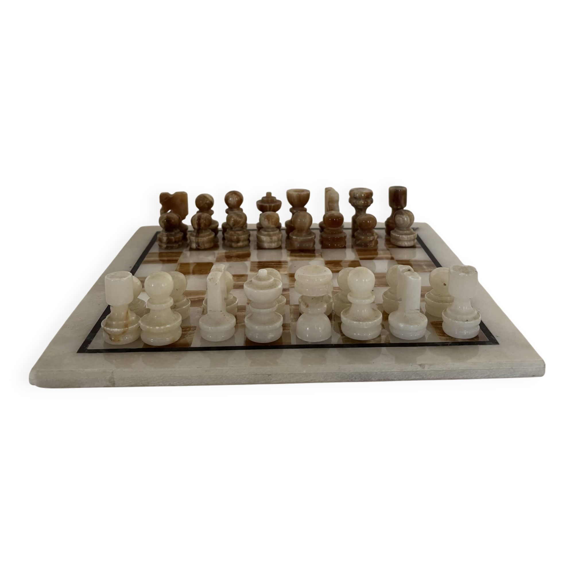 Vintage marble and stone chess sets