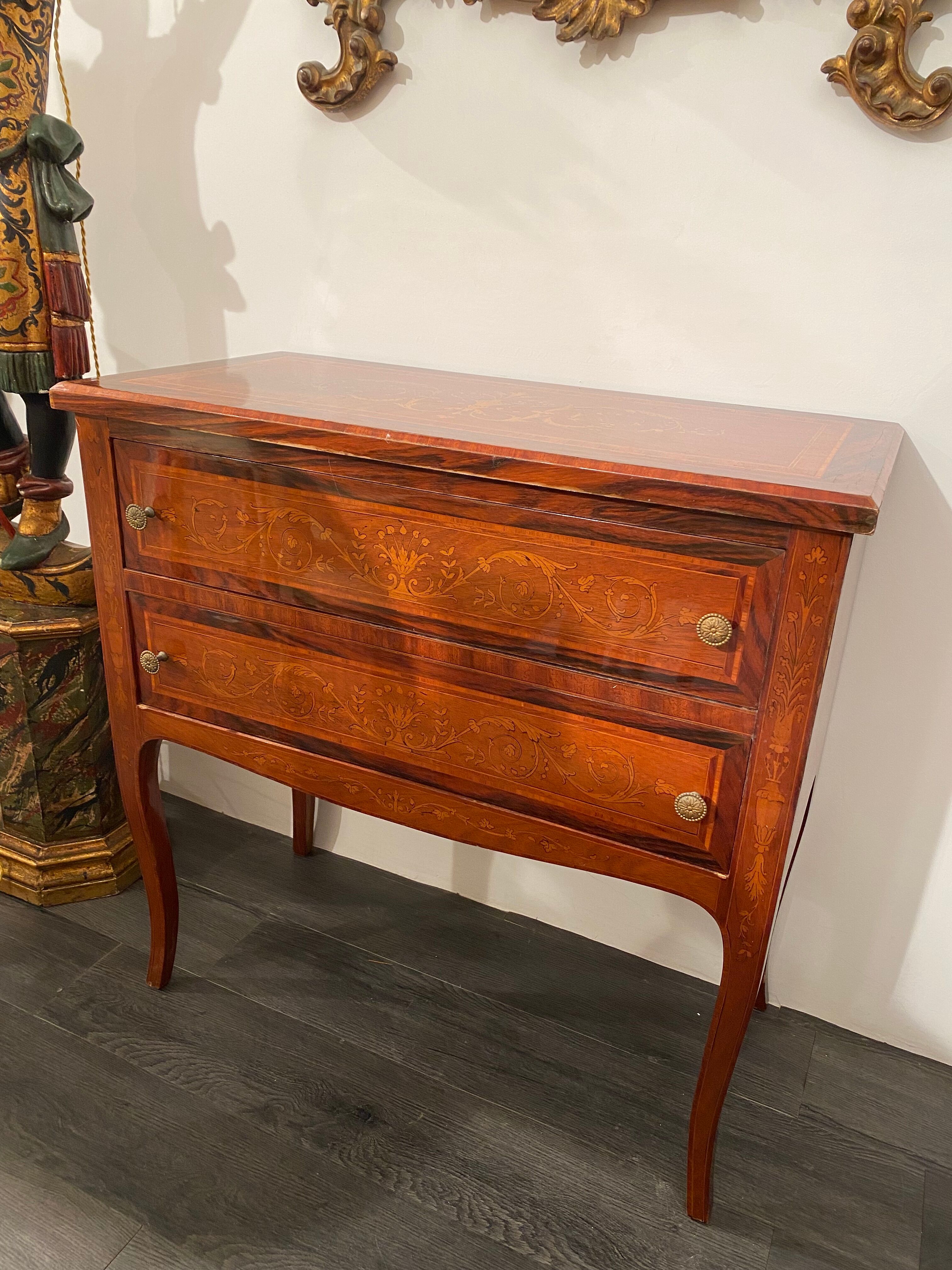 Italian chest of drawers 2 drawers - 70s