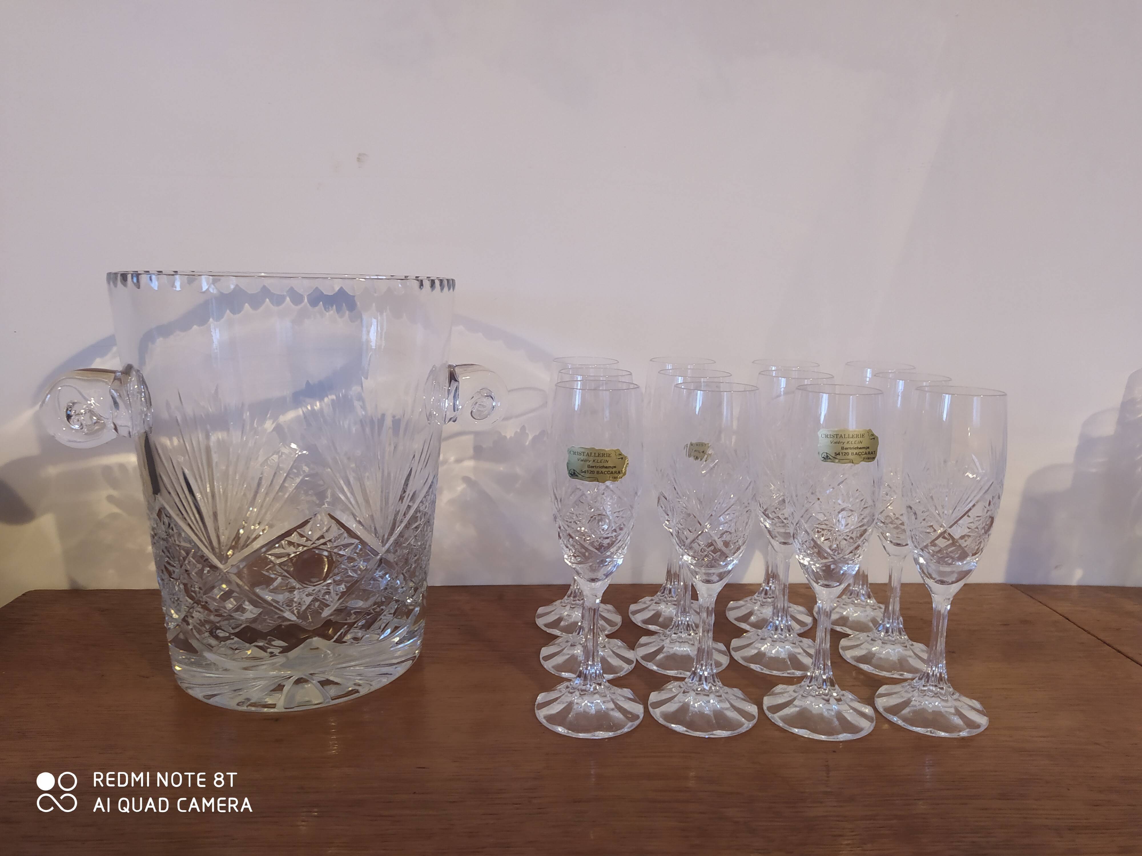 Ensemble à champagne en cristal de Baccarat