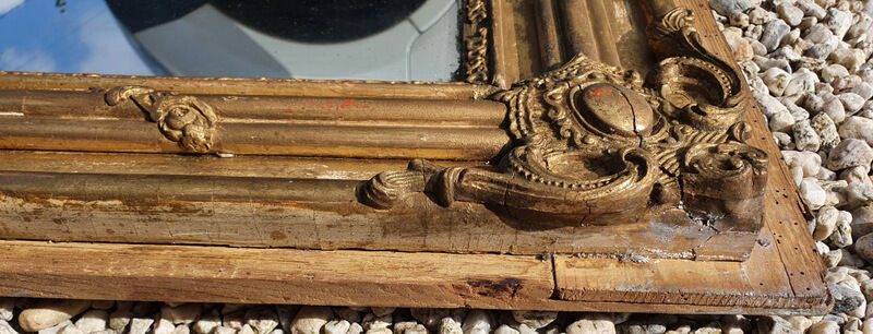 Old Large Carved Golden Mirror 91x148cm