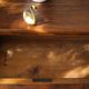 Commode basse en noyer, XXème