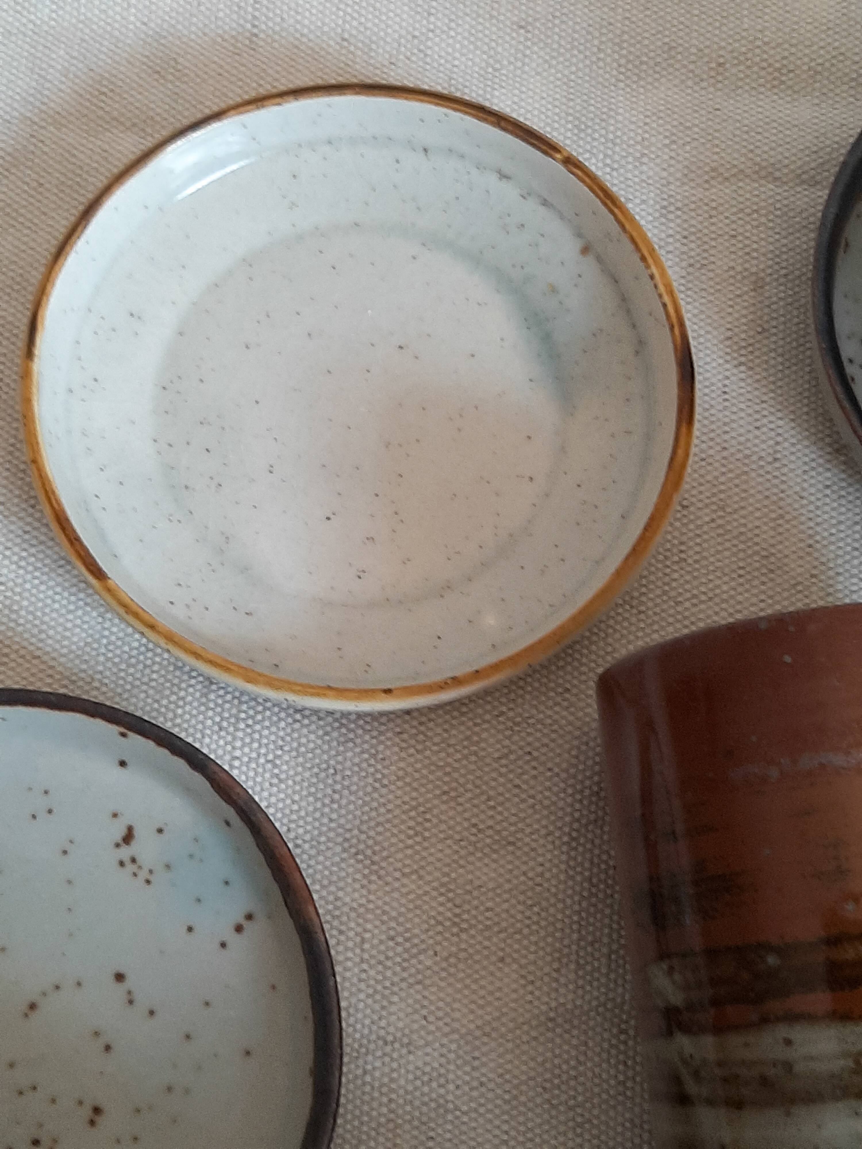 Vintage stoneware coffee mugs