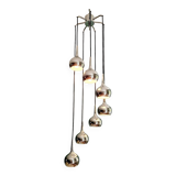 Large waterfall chandelier, design Hans-Agne Jakobsson, 1960-70