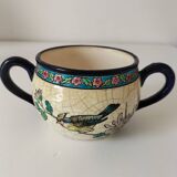 Antique two-handled cup – Authentic Longwy enamels