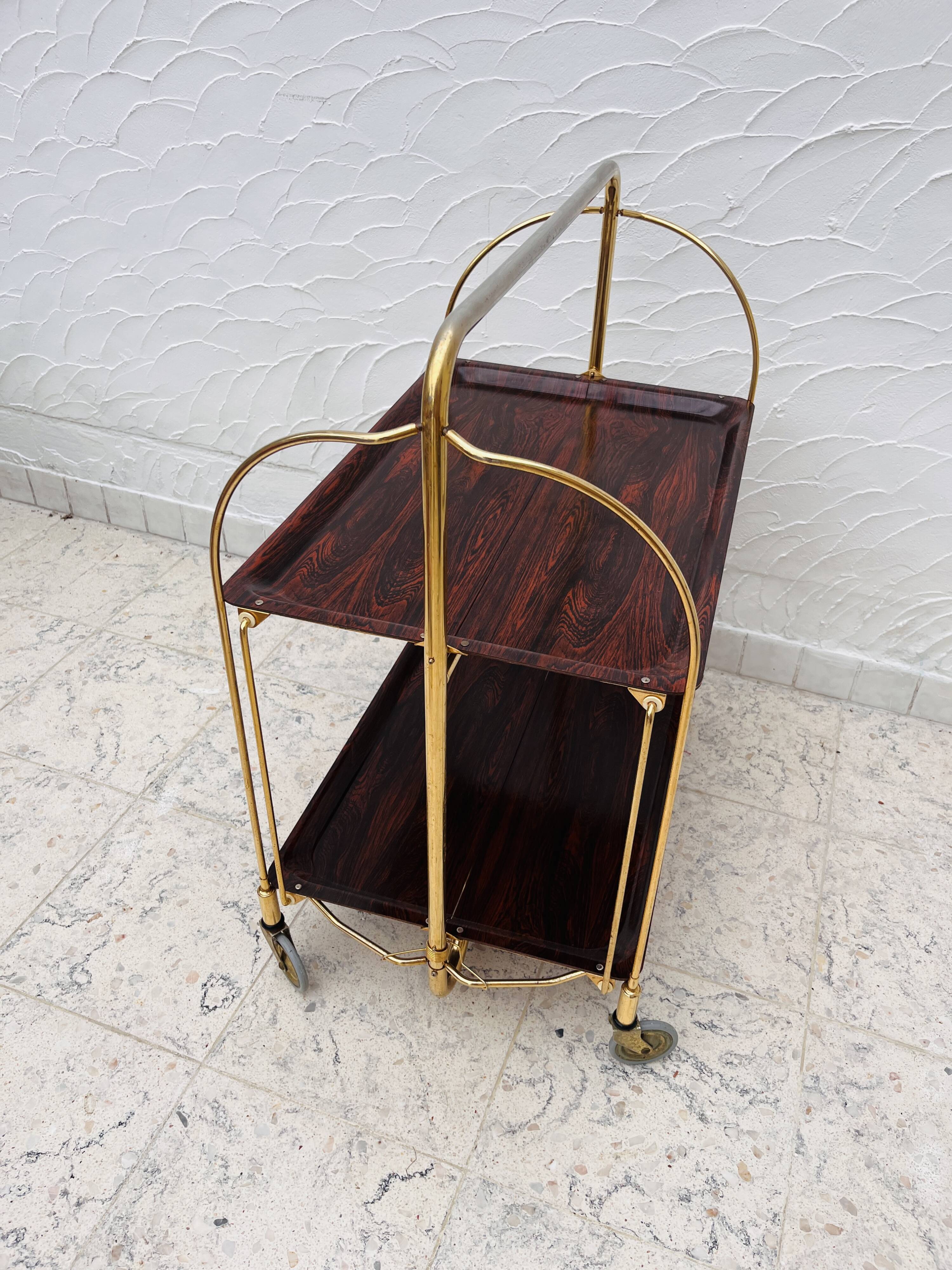 Gerinol golden serving trolley