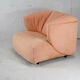 Armchair Ligne Roset, pastel orange color, France, circa 1990