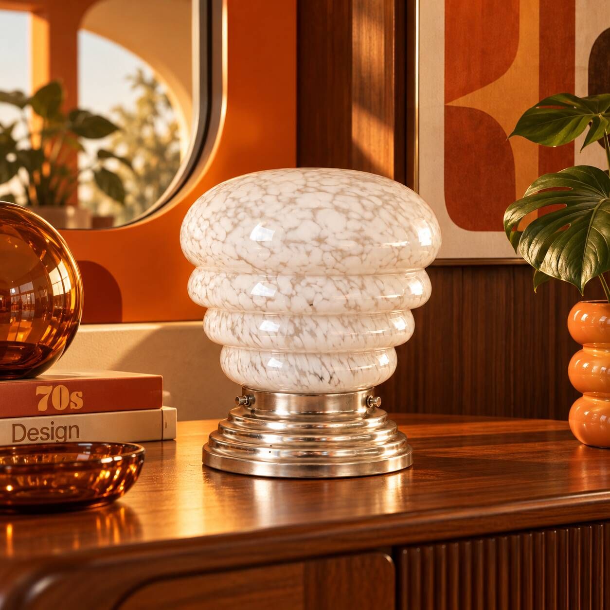 Marsia — Table lamp in Clichy glass | Retro-futuristic design