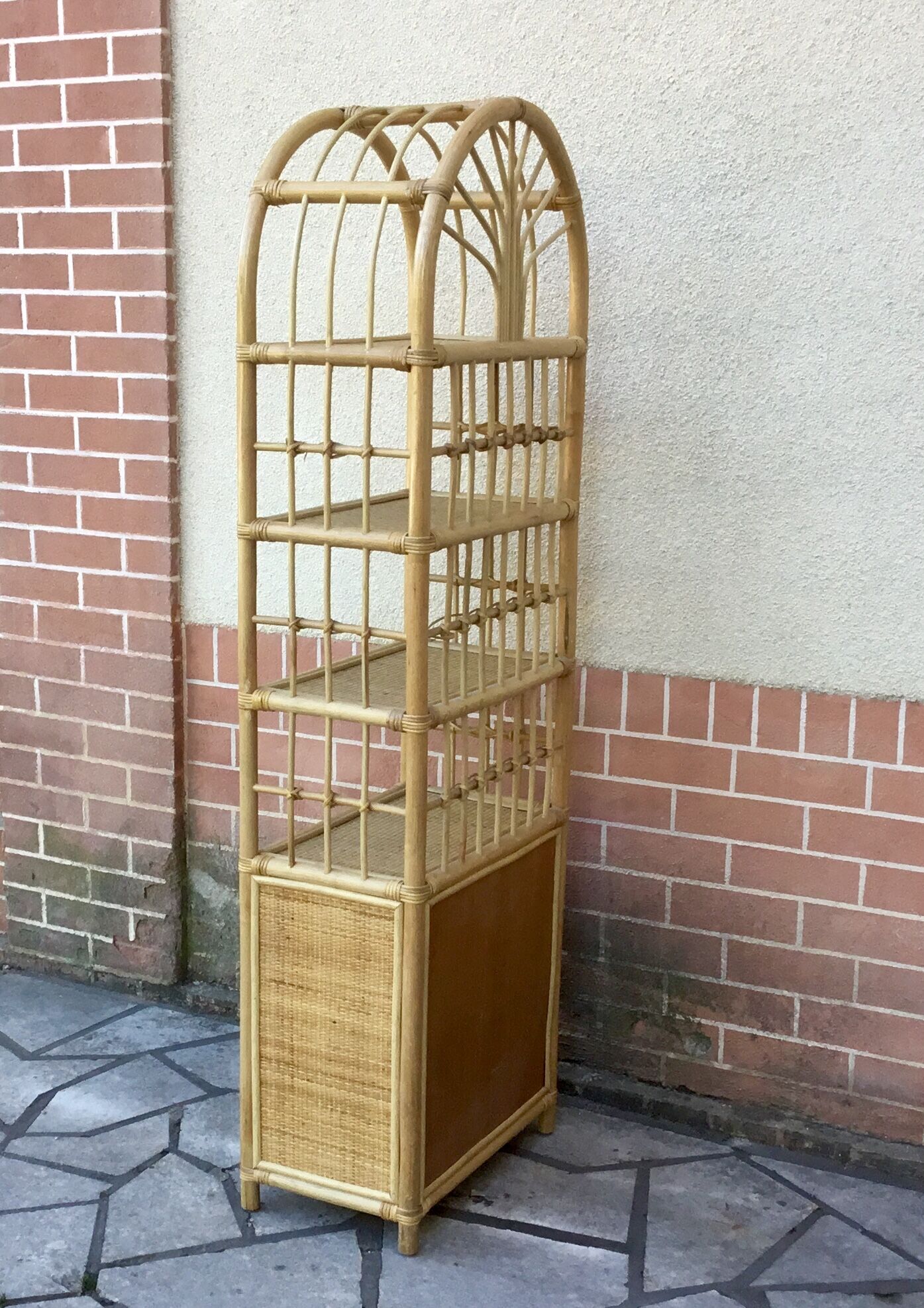 Shelf rattan 1970