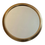Round golden mirror