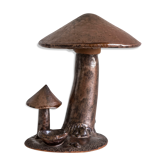 Lampe céramique champignons années 70