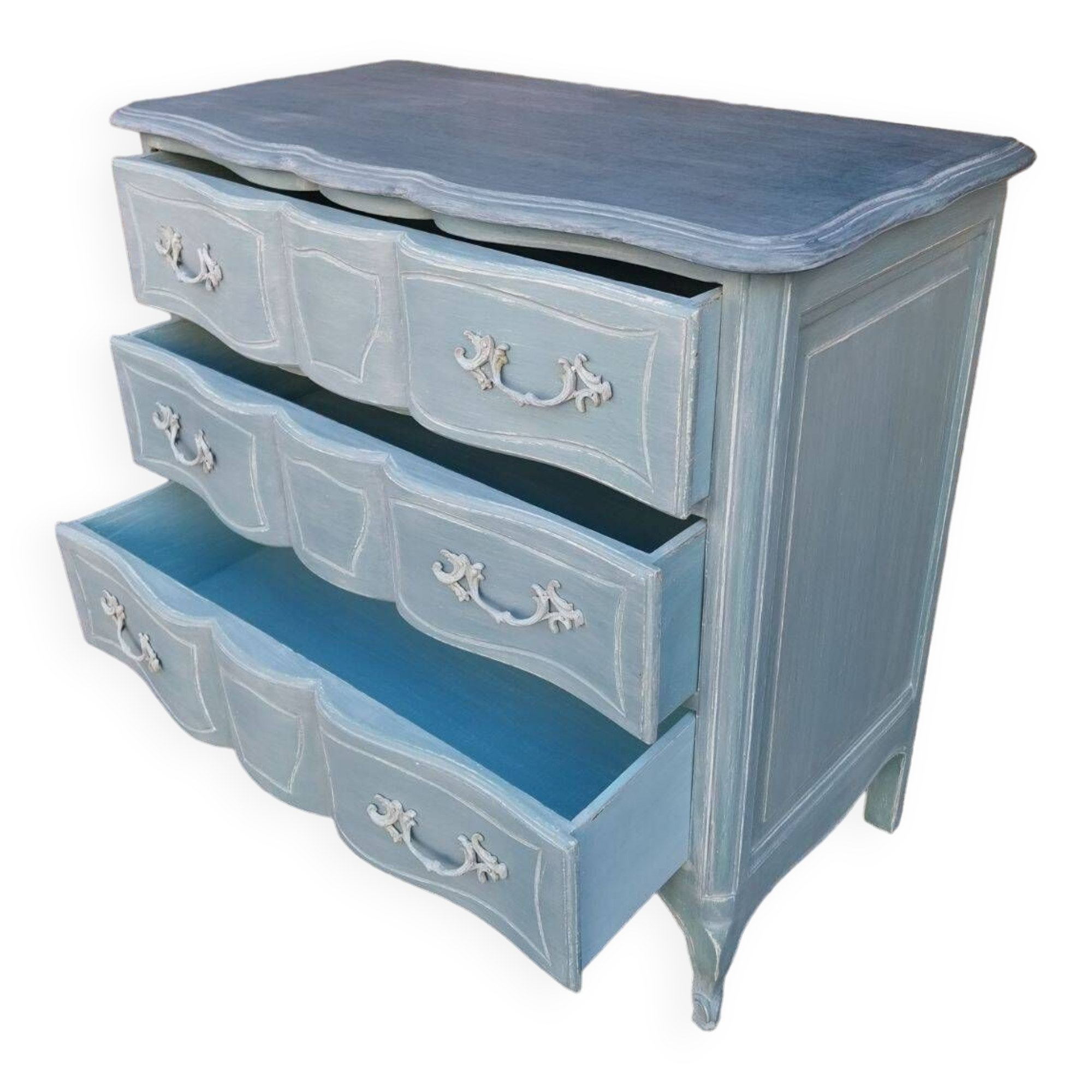 commode galbée patinée