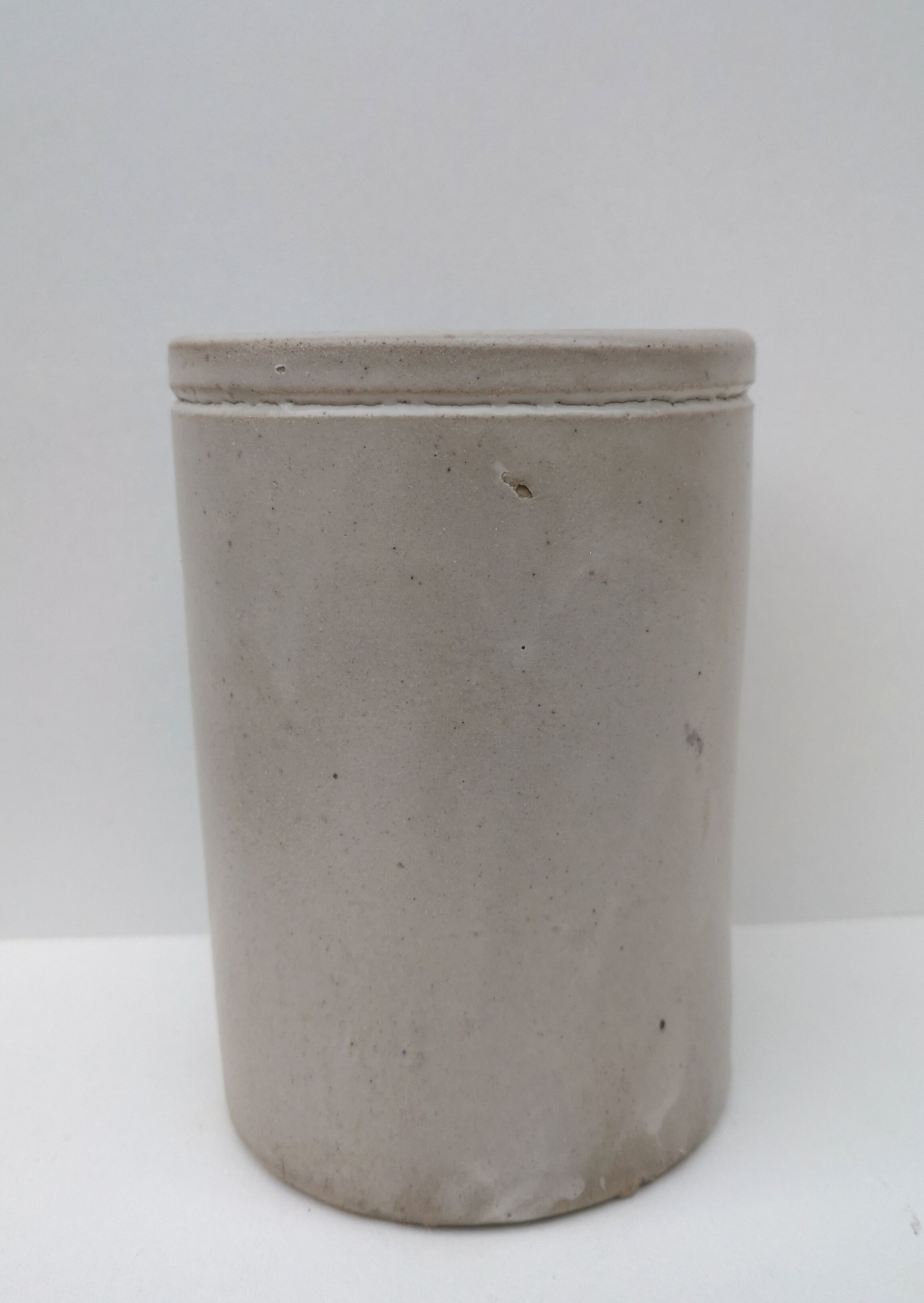 Old pot in glazed stoneware