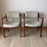Set of 2 Jens Risom armchairs