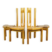 TABLE À MANGER EN PIN BRUTALISTE "RANTASIPI" / FINLANDE ANNÉES 70