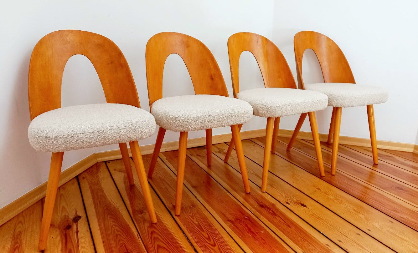 A set of four chairs, proj. A. Suman, Tatr Nabytok, Czechoslovakia, 1960s