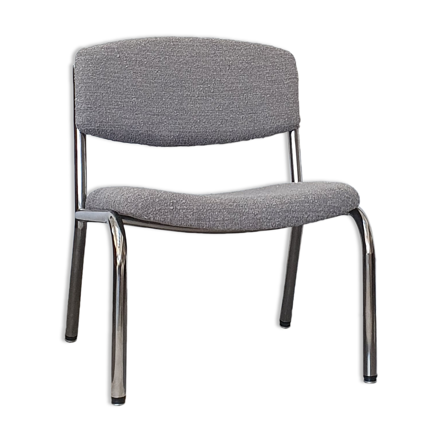 Chauffeuse fauteuil design vintage des années 70 bouclette