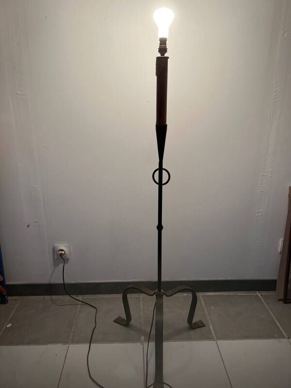 Lampadaire /torchere fer forgé 1950