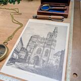 Printed in 1906, Sens Cathedral