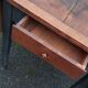 Drop-leaf table with oak top