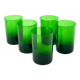 Set of 5 Long Drink water glasses, Green, 1970 - 12 X 8 cm