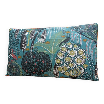 Jungle/velvet cushion 30x50cm