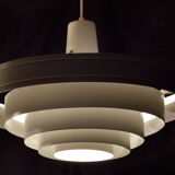 Satin white lacquered metal hanging from the 1960s