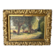 Oil on canvas of a Norman landscape with cows circa 1900.