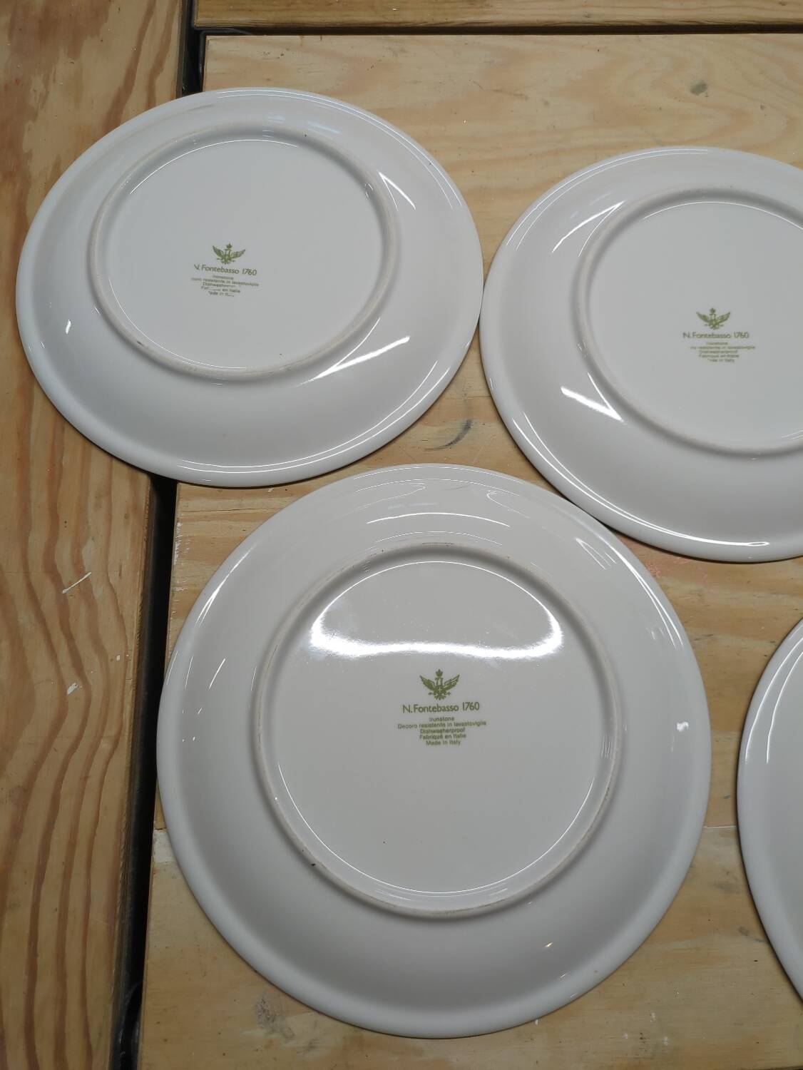 Lot 5 assiettes N. Fontebasso