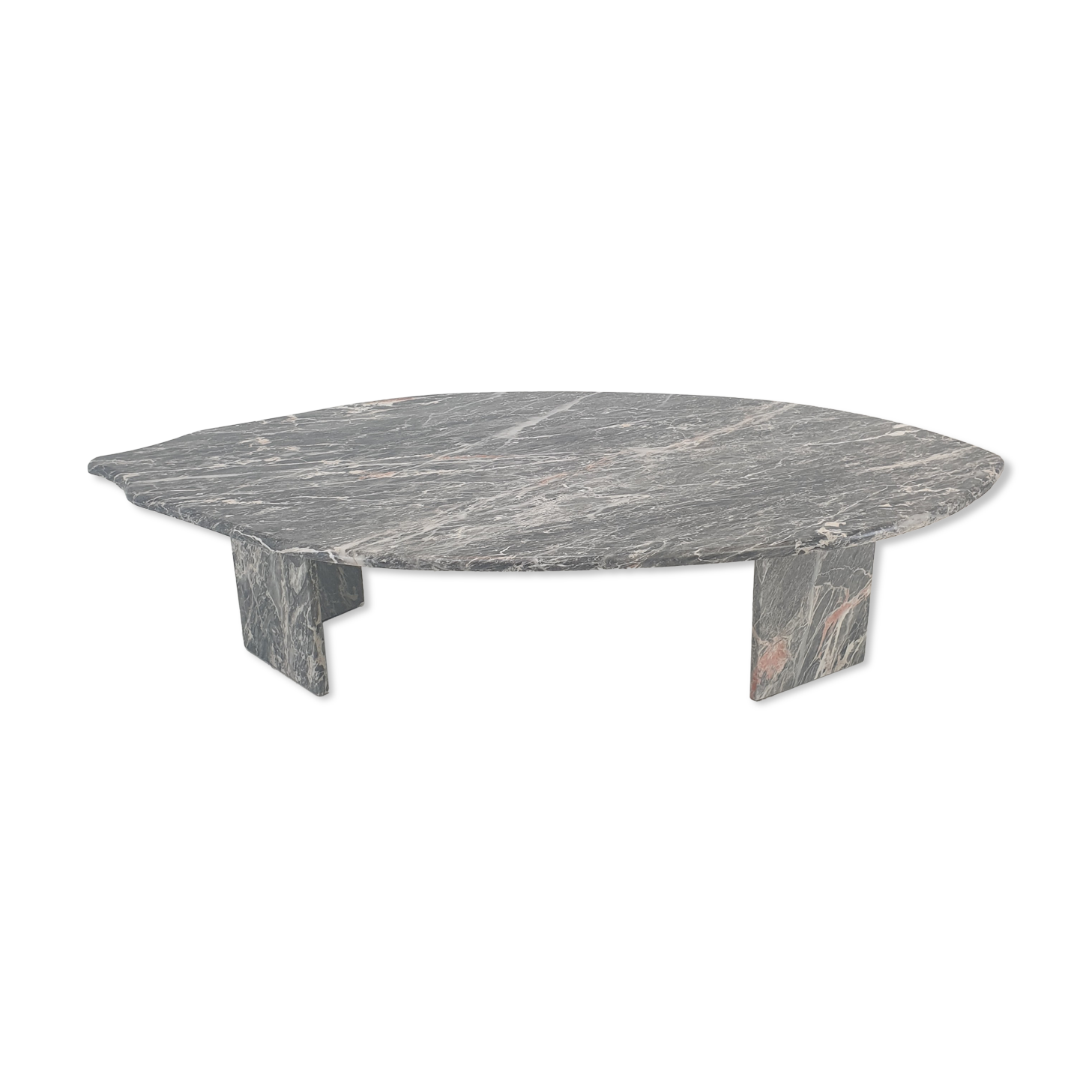 Italian marble leaf shape coffee table, 1980's