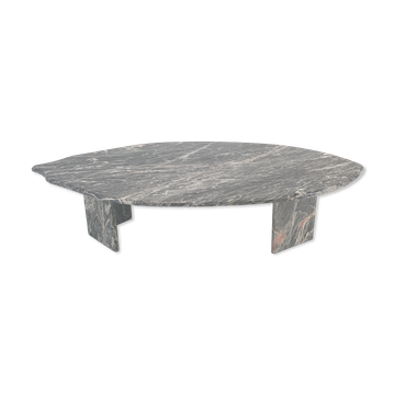 Italian marble leaf shape coffee table, 1980's
