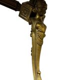 Vintage onyx coffee table with brass frame.