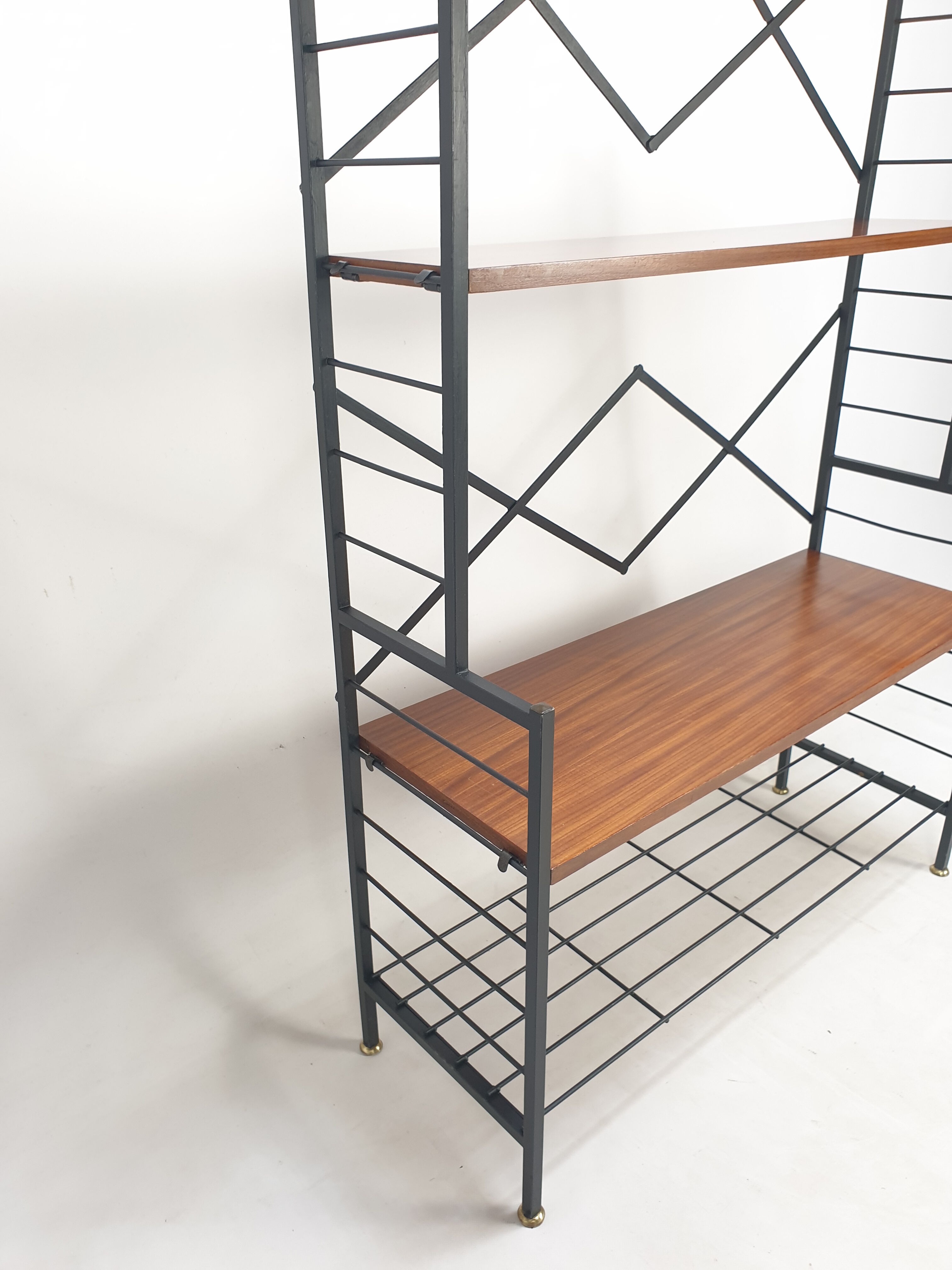 Italian Free Standing Teak Shelving Unit, 1950's