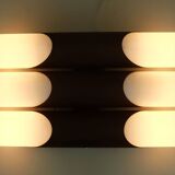 Wall lamp design klaus link for neuhaus-leuchten 1960s metal satin glass