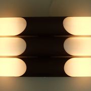 Wall lamp design klaus link for neuhaus-leuchten 1960s metal satin glass