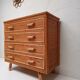 Commode en rotin années 60-70