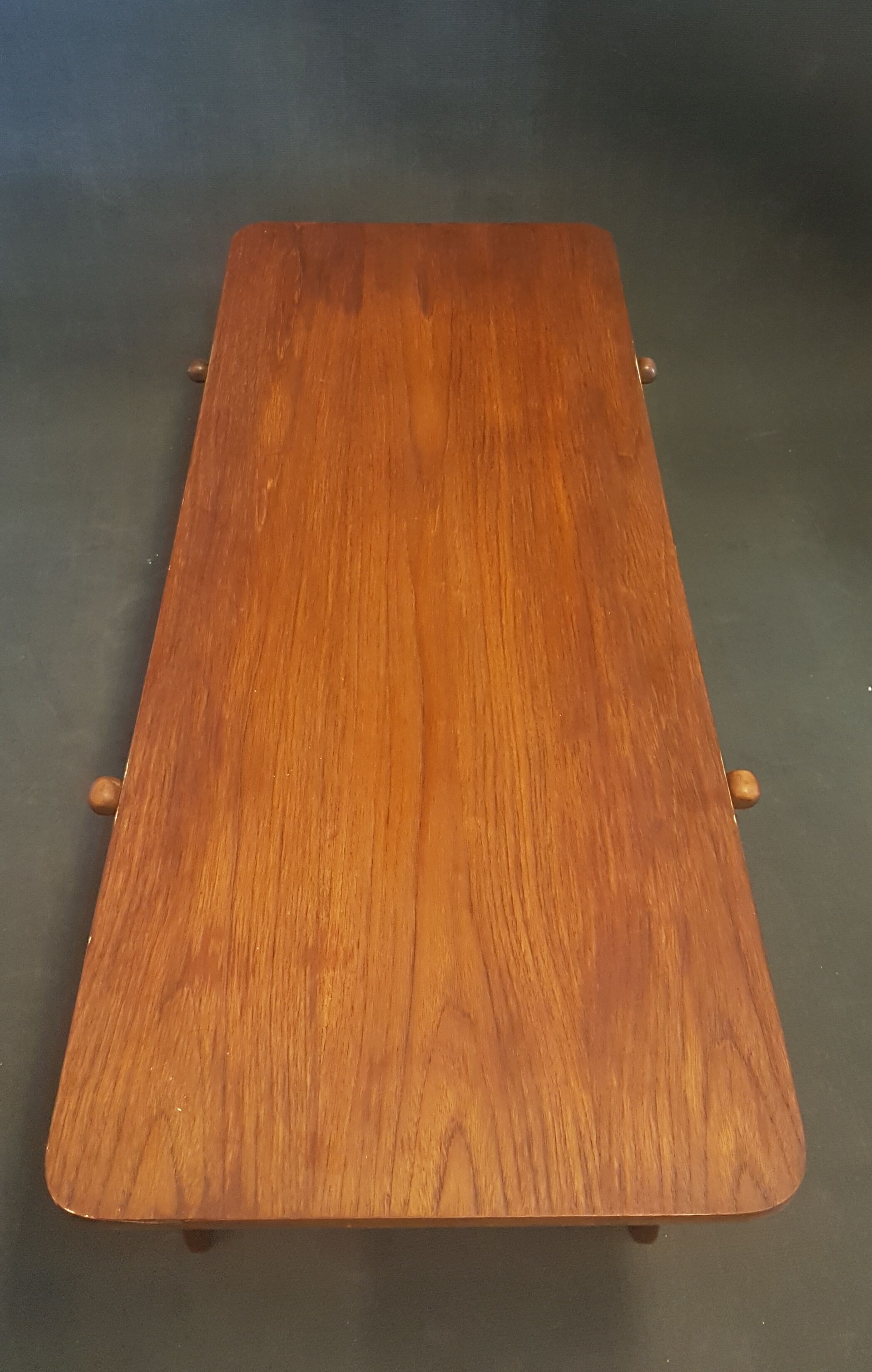 Vintage Scandinavian Style Coffee Table with Reversible Top in Teak and Formica, 1950s-1960s