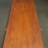 Vintage Scandinavian Style Coffee Table with Reversible Top in Teak and Formica, 1950s-1960s