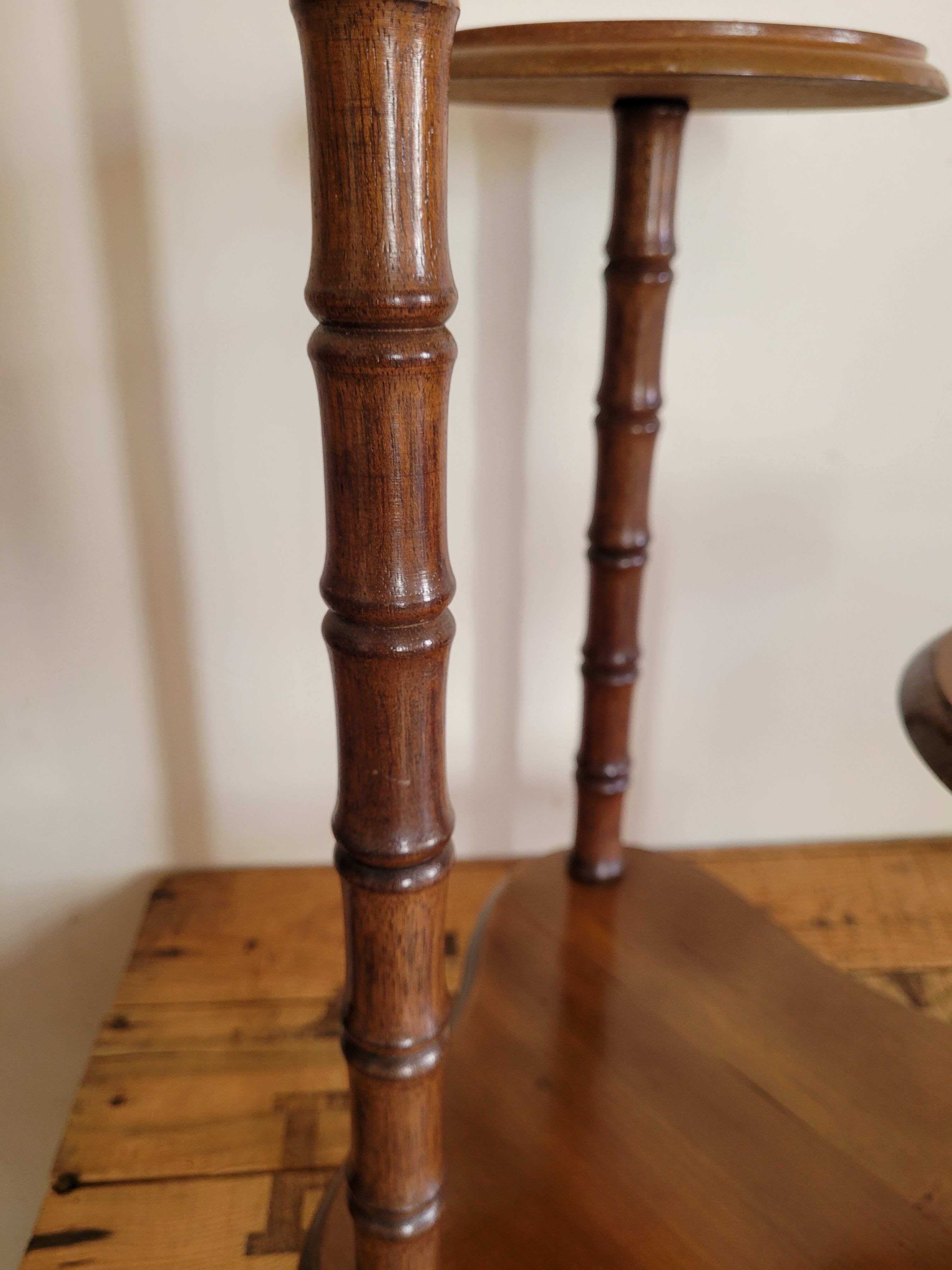 Bamboo faux plant holder