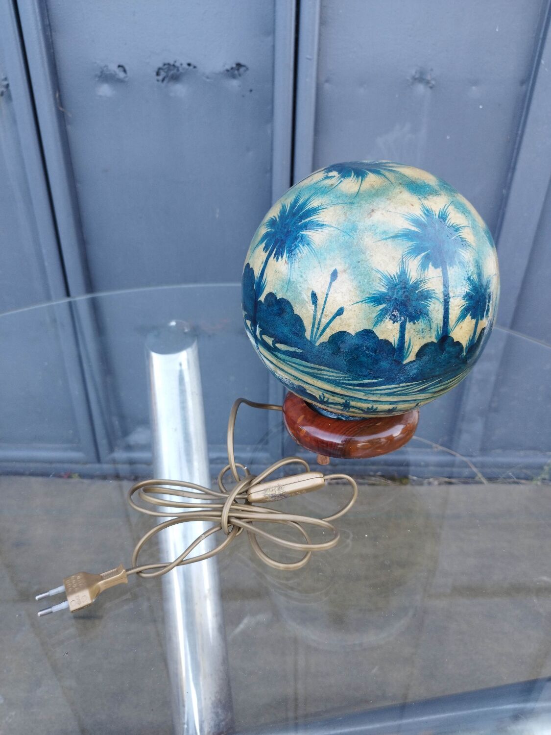 Table lamp night light globe luminous desert oasis