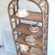 Vintage rattan library from the 70s