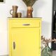 Old yellow vintage jam maker