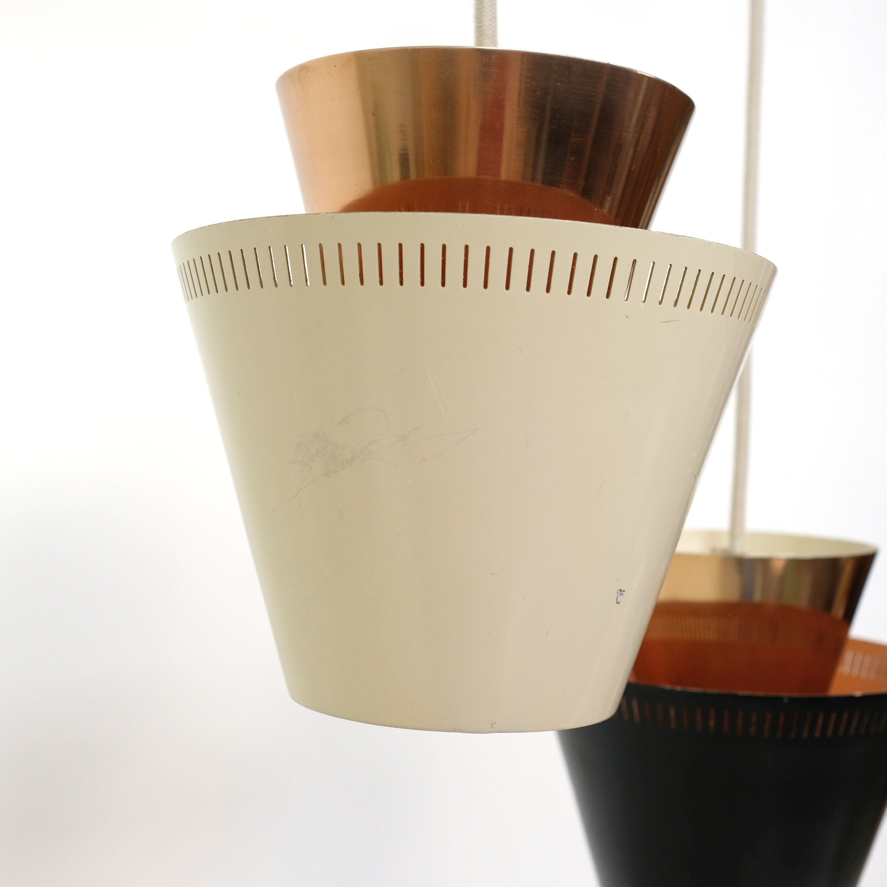 Two-light pendant light of Svend Aage Holm Sorensen, 1950s